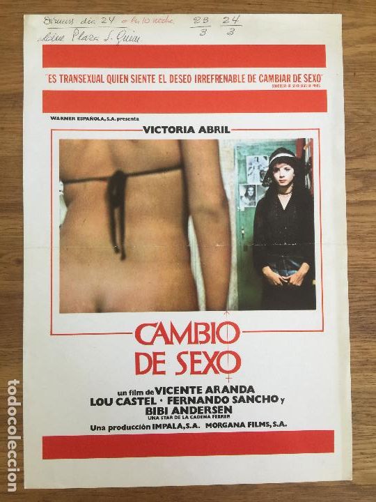 Cine: CAMBIO DE SEXO - BIBI ANDERSEN / VICTORIA ABRIL - GUIA SIMPLE