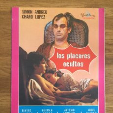 Cine: LOS PLACERES OCULTOS - CHARO LOPEZ / BEATRIZ ROSSAT - ELOY DE LA IGLESIA - GUIA TRIPLE