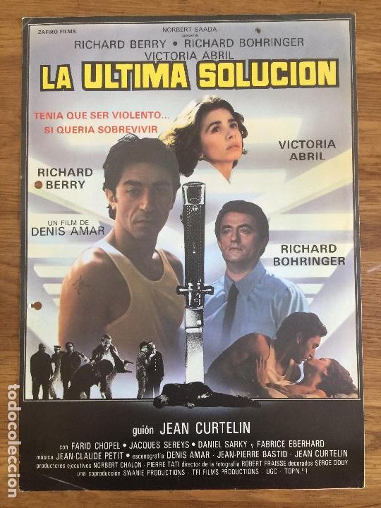 Cine: LA ULTIMA SOLUCION - RICHARD BERRY / VICTORIA ABRIL - GUIA SENCILLA