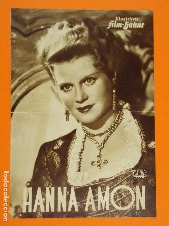 Cine: GUIA, PROGRAMA CINE ALEMAN - HANNA AMON - A&Ntilde;O 1951 - IFB N&ordm; 1381 - HERZOG FILM, ALEMANIA ... L1216