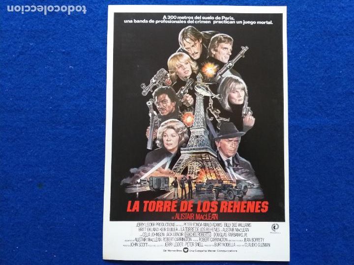 Kino: GUIA: LA TORRE DE LOS REHENES. CON: CLAUDIO GUZMAN, ALISTAIR MacLEAN, PETER FONDA, MAUD ADAMS. 1981.