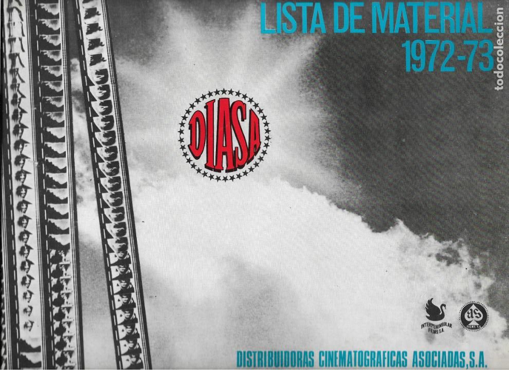 Cine: guia . lista de material 1972-73 diasa - 16 peliculas - dustin hoffman , dean jones, annie girardot