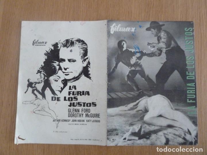 Cinema: la furia de los justos western glenn ford guia publicitaria original estreno filmax