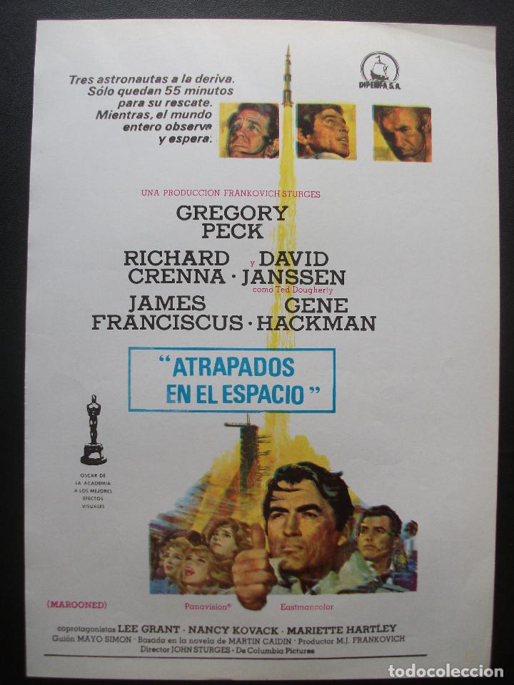 Cine: ATRAPADOS EN EL ESPACIO, GREGORY PECK, EN BLANCO POR DETR&Aacute;S
