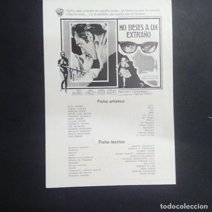 Cin&eacute;ma: GUIA DE CINE - NO BESES A UN EXTRA&Ntilde;O 1969-PAUL BURKE - CAROL LYNLEY (EXCELENTE ) L02