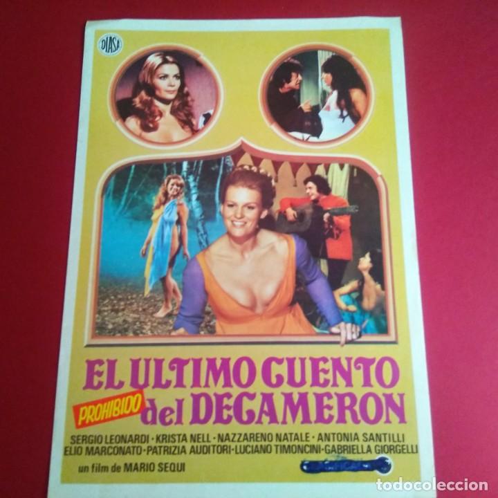 Cine: GUIA EL ULTIMO CUENTO DEL DECAMERON 1972 - 4 HOJAS-EXCELENTE CONSERVACION- L1