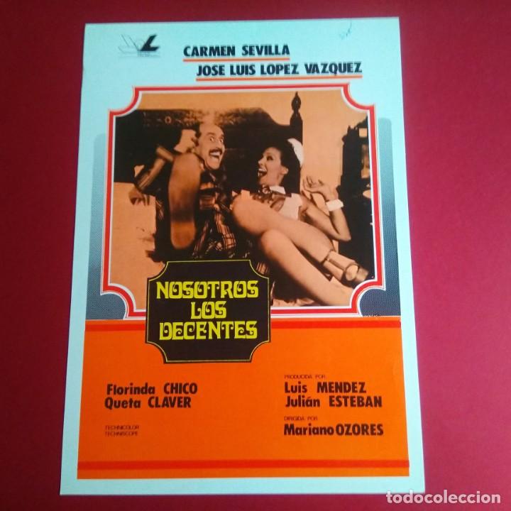 Cine: GUIA NOSOTROS LOS DECENTES - CARMEN SEVILLA -J.J.L.VAZQUEZ -2 PAGINAS- EXCELENTE - L1