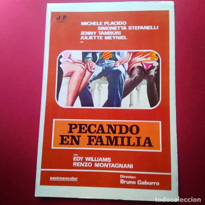 Kino: GUIA DE CINE - PECANDO EN FAMILIA 1975- Michele Placido, Simonetta Stefanelli - 4 PAGINAS - BUENO L2