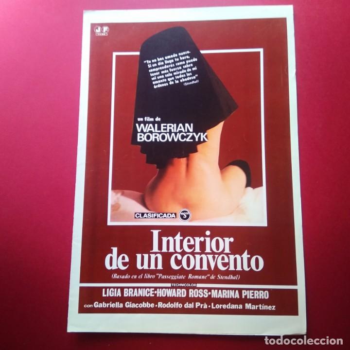 Kino: GUIA DE CINE INTERIOR DE UN CONVENTO -director: Walerian Borowczyk - 4 PAGINAS -EXCELENTE - L2