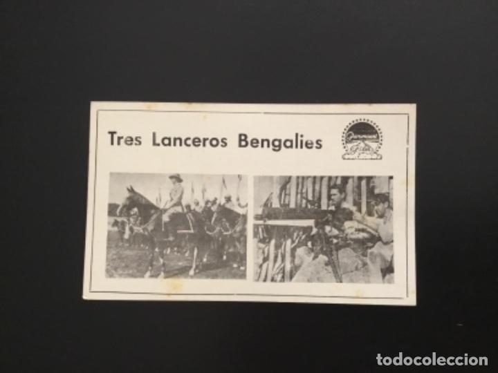 Cine: Cine Ficha t&eacute;cnica de pel&iacute;cula con sinopsis al dorso Tres Lanceros Bengal&iacute;es Gary Cooper