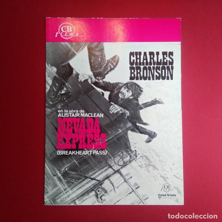 Cinema: GUIA DE CINE - NEVADA EXPRESS 1975 - CHARLES BRONSON -8 PAGINAS - EXCELENTE - L2