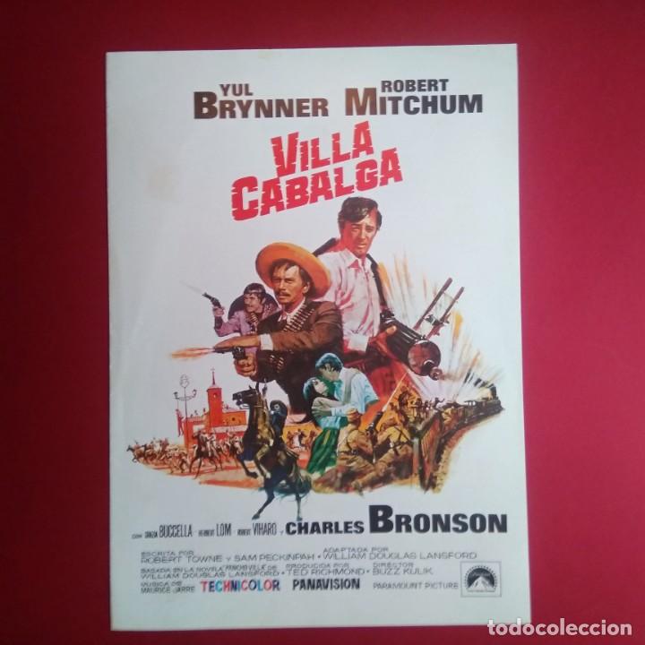 Cinema: GUIA DE CINE - VILLA CABALGA 1968- YUL BRIYNNER-ROBERT MICHUM - 4 PAGINAS - EXCELENTE - L2