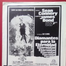 Cine: GUIA DIAMANTES PARA LA ETRNIDAD 1971 - JAMES BOND IAN FLEMING - 6 PAGINAS - BUENO - L4. Lote 212799003