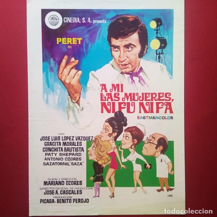 Cine: GUIA DE CINE -A MI LAS MUJERES NI FU NI FA - 1971 - PERET - 2 PAG.-BUENO - L1