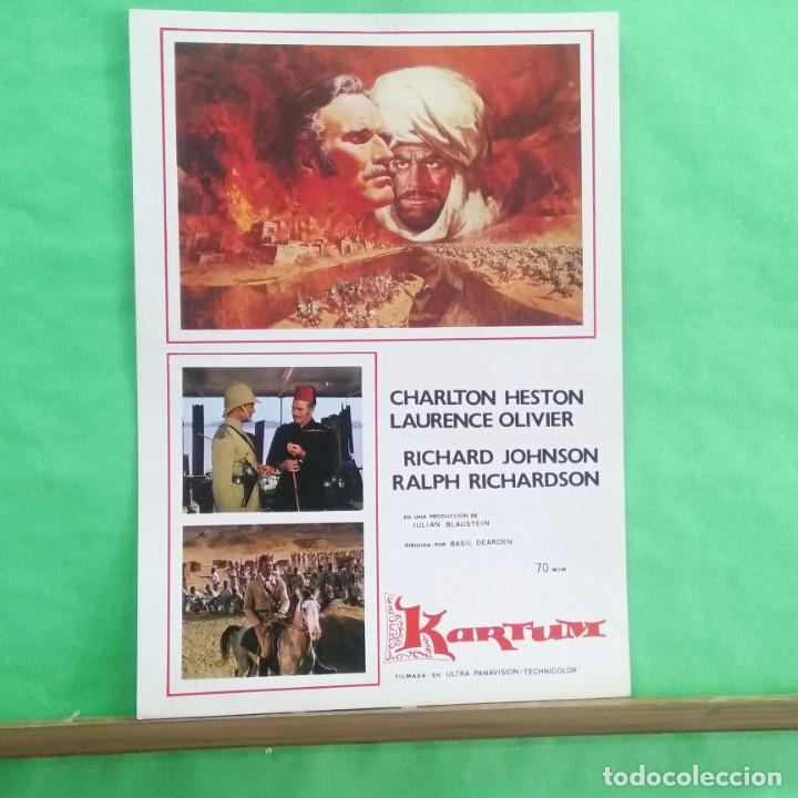 Cine: GUIA DE CINE - KARTUM - CHARLTON HESTON- LAURENCE OLIVIER 2 PAGINAS - EXCELENTE CONSERVACI&Oacute;N - L6