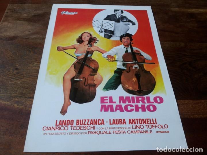 Cine: el mirlo macho - lando buzzanca, laura antonelli - guia original filmax a&ntilde;o 1977