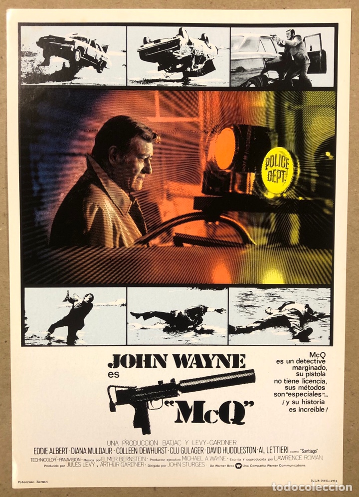 Kino: McQ (1974). GU&Iacute;A PUBLICITARIA. JOHN WAYNE,...