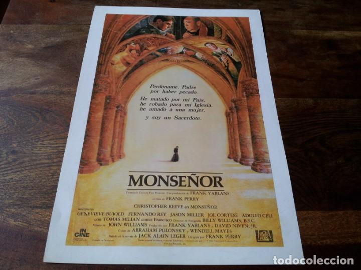Cin&eacute;ma: monse&ntilde;or - christopher reeve, genevieve bujold, fernando rey - guia original fox a&ntilde;o 1982