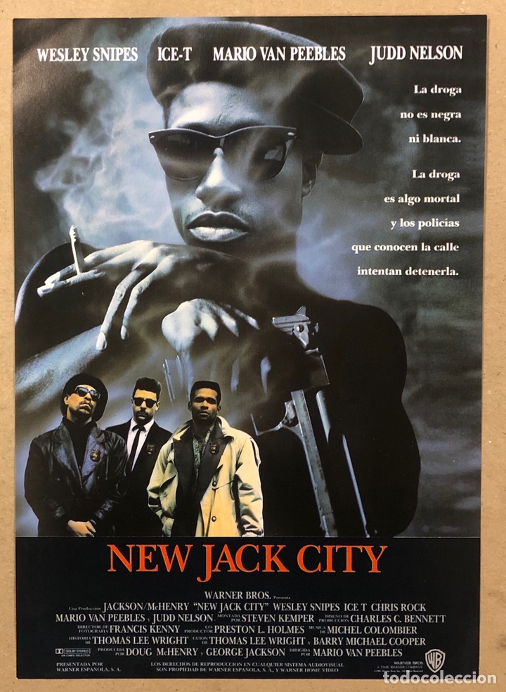 Cinema: NEW JACK CITY (1991). GU&Iacute;A PUBLICITARIA DE LA PEL&Iacute;CULA. WESLEY SNIPES, ICE-T, MARIO VAN PEEBLES,..
