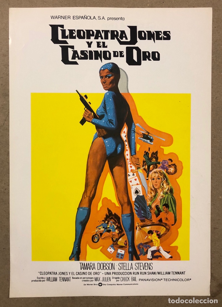 Cine: CLEOPATRA JONES Y EL CASINO DE ORO (1975). GU&Iacute;A PUBLICITARIA DE LA PEL&Iacute;CULA. TAMARA DOBSON,...