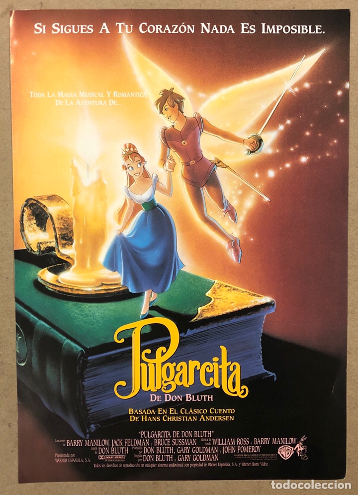 Cinema: PULGARCITA DE DON BLUTH (1994). GU&Iacute;A PUBLICITARIA DE LA PEL&Iacute;CULA.