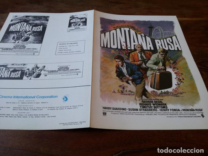 Cine: Monta&ntilde;a rusa - Richard Widmark, George Segal, Henry Fonda - guia original c.i.c a&ntilde;o 1977