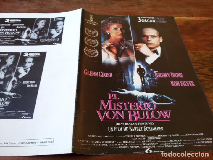 Cin&eacute;ma: El misterio Von B&uuml;low - Jeremy Irons, Glenn Close, Ron Silver - guia original lauren a&ntilde;o 1990