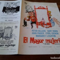 Cine: EL MAYOR MUJERIEGO - PETER SELLERS, CYRIL CUSACK, DANY ROBIN - GUIA ORIGINAL CIRE AÑO 1970