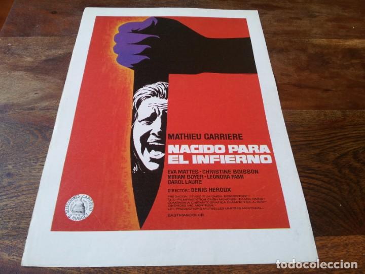 Cin&eacute;ma: nacido para el infierno - Mathieu Carri&egrave;re, Debra Berger - guia original capitolio a&ntilde;o 1977