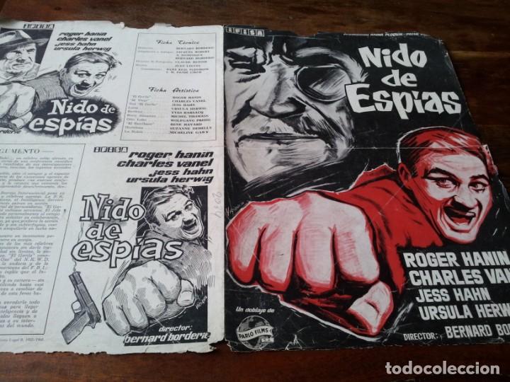 Cinema: Nido de esp&iacute;as - Charles Vanel, Jess Hahn, Ursula Herwig - guia original ifisa a&ntilde;o 1960