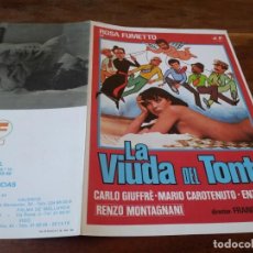 Cine: LA VIUDA DEL TONTO - ROSA FUMETTO, CARLO GIUFFRÉ, MARIO CAROTENUTO - GUIA ORIGINAL JF FILMS AÑO 1980