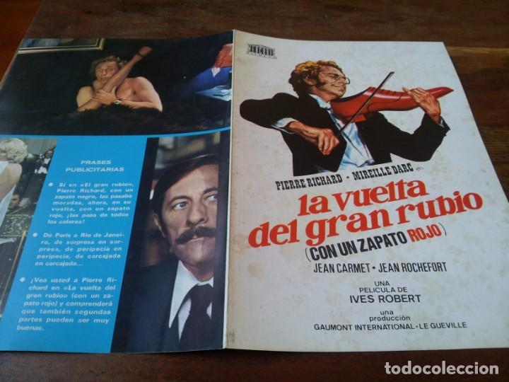 Cine: La vuelta del gran rubio - Pierre Richard, Mireille Darc - guia original mercurio a&ntilde;o 1974
