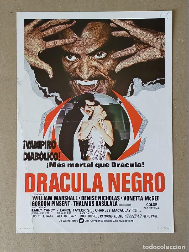 Cine: DRACULA NEGRO. WILLIAM MARSHALL, DENISE NICHOLAS, VONETTA McGEE - GUIA SENCILLA ORIGINAL.