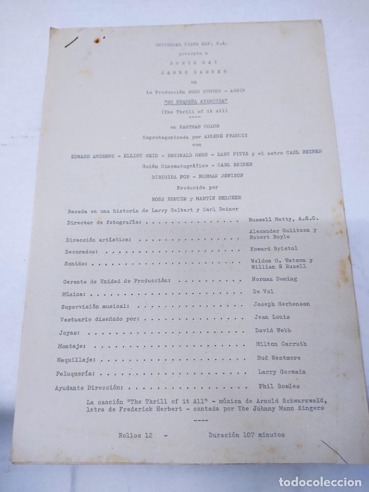 Cine: GUIA DE CINE SU PEQUE&Ntilde;A AVENTURA-DORIS DAY-JAMES GARNER-NORMAN JEWISON