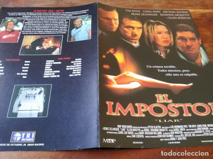 Cinema: El impostor liar - Tim Roth, Chris Penn, Michael Rooker - guia original tripictures a&ntilde;o 1997