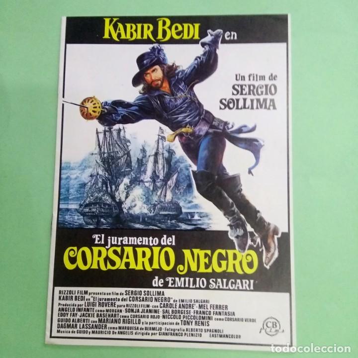 Kino: GUIA DE CINE - EL JURAMENTO DEL CORDARIO NEGRO - DE EMILIO SALGARI - 8 PAGINAS - EXCELENTE - L10
