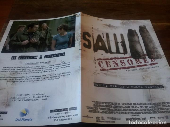 Cin&eacute;ma: Saw II - Donnie Wahlberg, Shawnee Smith, Tobin Bell, dina meyer - guia original deaplaneta a&ntilde;o 2005