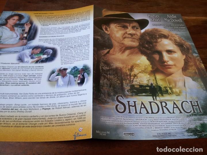 Cin&eacute;ma: Shadrach - Harvey Keitel, Andie MacDowell, Susanna Styron - guia original filmax a&ntilde;o 1998