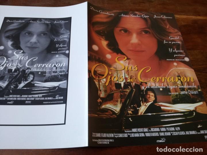 Cin&eacute;ma: Sus ojos se cerraron - Dar&iacute;o Grandinetti, Aitana S&aacute;nchez-Gij&oacute;n - guia original buenavista a&ntilde;o 1997