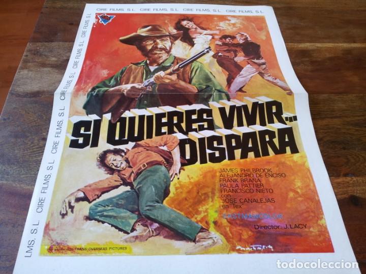 Cine: Si quieres vivir... dispara - James Philbrook, Frank Bra&ntilde;a, jose nieto - guia original cire a&ntilde;o 1975