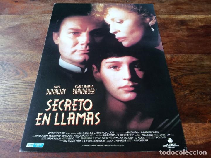 Cinema: Secreto en llamas - Faye Dunaway, Klaus Maria Brandauer - guia original trifilms 1988