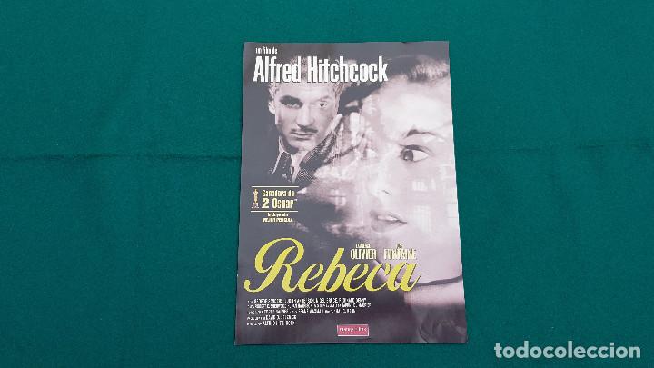 Cine: FOLLETO GUIA DE CINE FICHA TECNICA - REBECCA - DIR. ALFRED HITCHCOCK