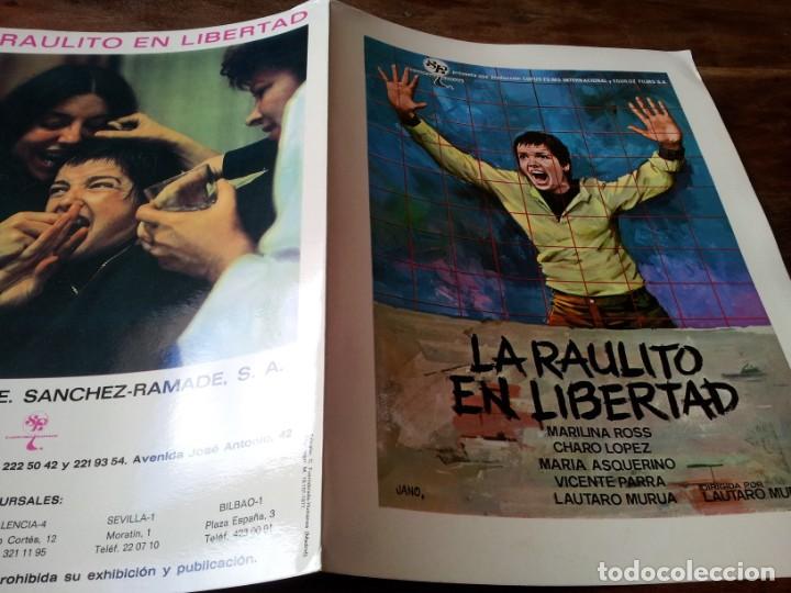 Cinema: La Raulito en libertad - marilina ross,charo lopez,vicente parra - guia original s. ramade 1977 jano