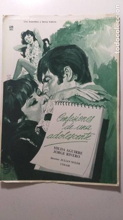 Cine: GUIA PUBLICITARIA: CONFESIONES DE UNA ADOLESCENTE. JORGE RIVERO, HILDA AGUIRRE