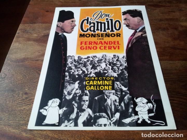 Cine: Don Camilo monse&ntilde;or - fernandel, gino cervi, leda gloria - guia original mercurio 1962