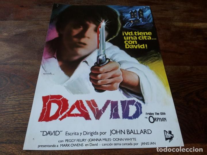 Cin&eacute;ma: David The Orphan - Peggy Feury, Mark Owens, David Foreman, Joanna Miles - guia original lauren 1982