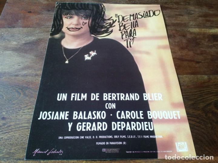 Cine: Demasiado bella para ti - G&eacute;rard Depardieu, Josiane Balasko, Carole Bouquet - guia original fox 1989