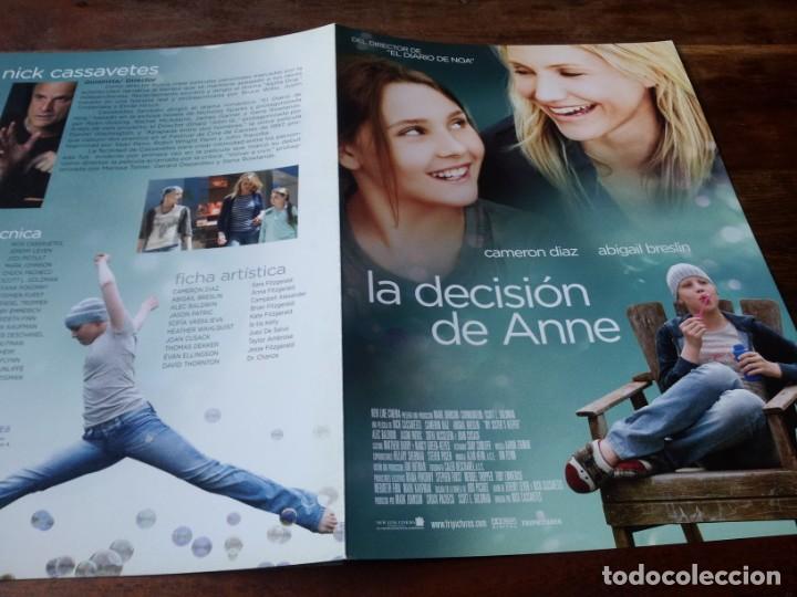 Cine: La decisi&oacute;n de Anne - Cameron D&iacute;az, Abigail Breslin, jason patric - guia original tripictures 2009