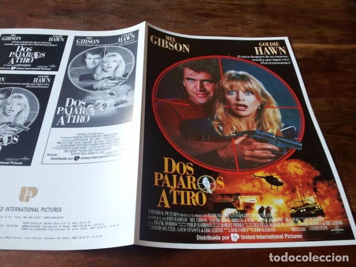 Cinema: Dos p&aacute;jaros a tiro - Mel Gibson, Goldie Hawn, Bill Duke, David Carradine - guia original u.i.p 1990