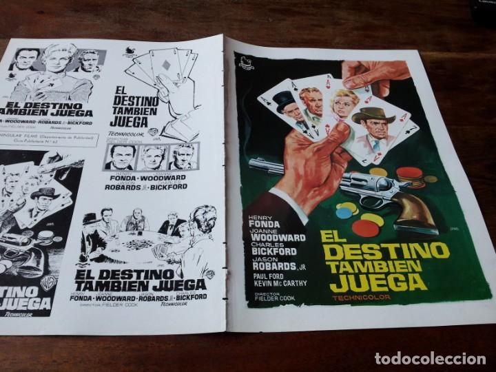 Cine: El destino tambi&eacute;n juega - Henry Fonda, Joanne Woodward - guia original interpeninsular 1966 jano